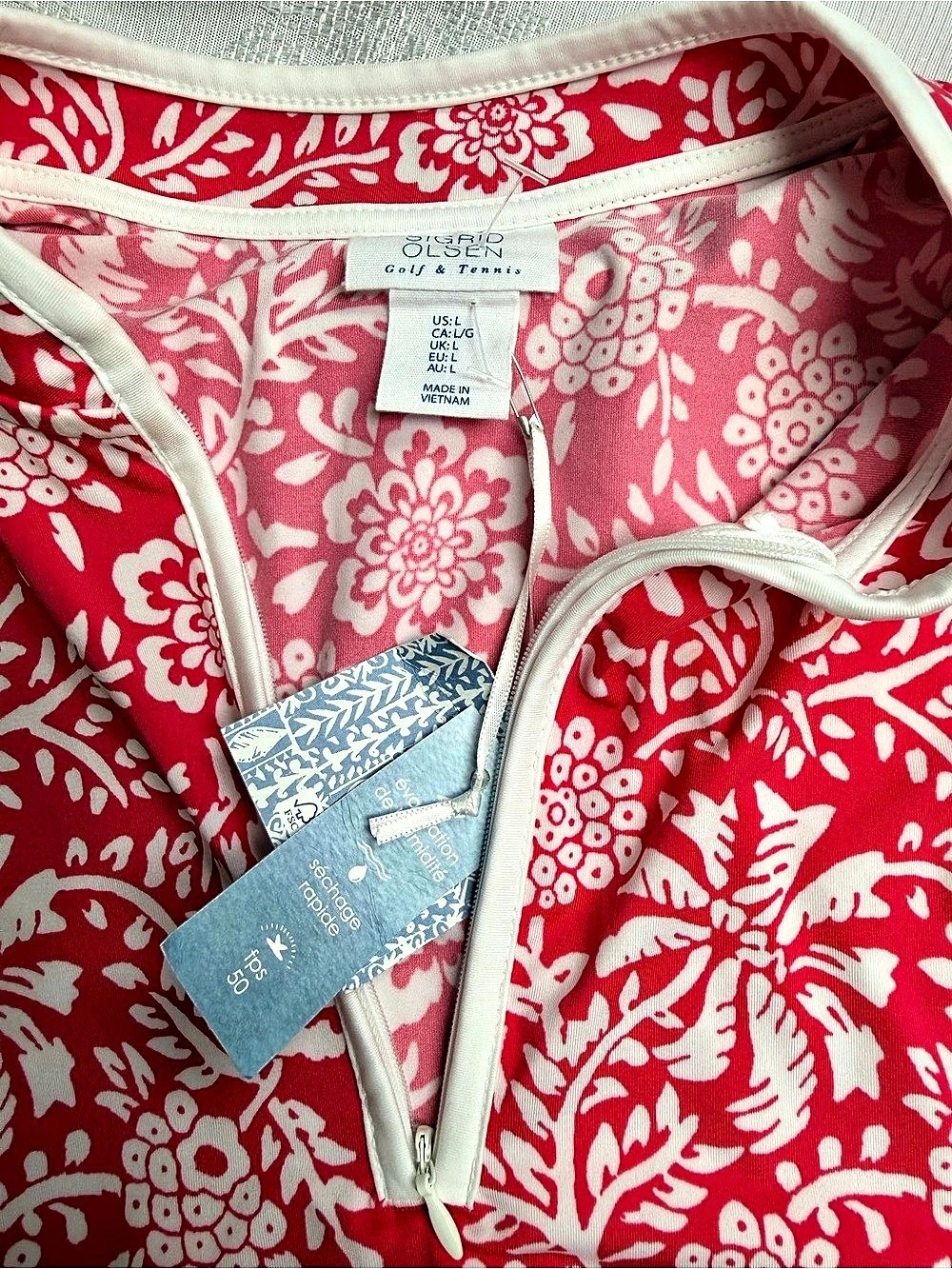 Sigrid Olsen Floral Skirt Set in Red & White Size Large Like New - Picture 7 of 10